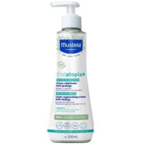 Apaisez les démangeaisons et nourrissez la peau atopique de bébé avec Mustela Stelatopia+ Crème Relipidante Anti-Grattage Bio 300 ml, dès la naissance, haute tolérance.