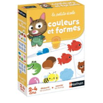 Nathan La Petite École Formes et Couleurs est un jeu éducatif dès 2 ans pour apprendre à reconnaître les formes géométriques et les couleurs, tout en développant la logique et la motricité.