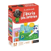 Nathan La Petite École J’écris les lettres est un jeu éducatif dès 4 ans pour apprendre à tracer les lettres en majuscules et minuscules. Idéal pour préparer l’écriture en maternelle.
