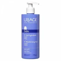 Uriage Bébé 1ère lait hydratant 500ml hydrate, nourrit et protège la peau fragile des nourrissons. Texture légère, haute tolérance dès la naissance.