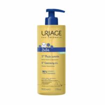 Uriage Bébé 1ère Huile Lavante 500ml nettoie, nourrit et protège la peau délicate des nourrissons dès la naissance. Haute tolérance. Format familial 500ml.