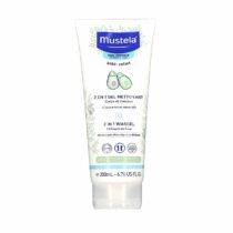 Le gel nettoyant 2 en 1 Mustela 200ml nettoie en douceur les cheveux et le corps du bébé. Formule hypoallergénique, sans savon, idéale dès la naissance.