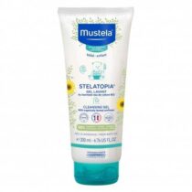 Le gel lavant Mustela Stelatopia 200ml nettoie et apaise les peaux très sèches à tendance atopique dès la naissance. Sans savon, haute tolérance, hydratation renforcée.