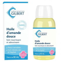 Bébé Huile d’amande douce Soin nourrissant et adoucissant Peaux sensibles Cuir chevelu sec et fragilisé 60ml